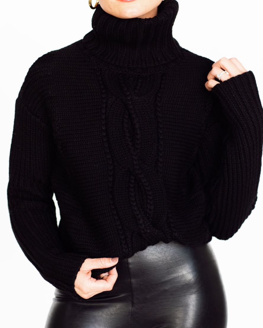 Chunky Cabled Turtleneck