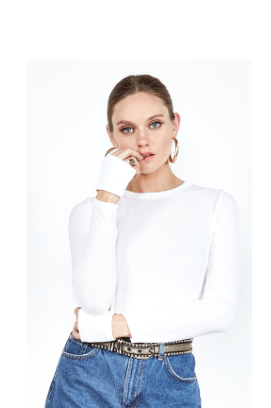 Baxter L/S Fitted Top W/Slit