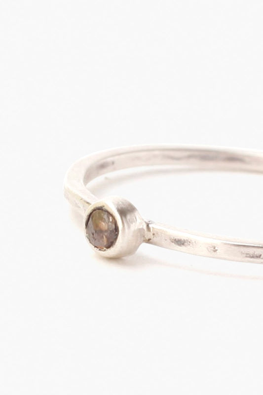 Champagne Diamond Silver Stacker