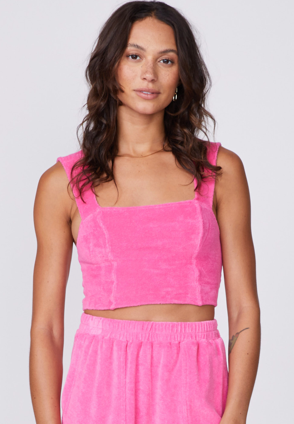 Terry Cloth Cropped Tank