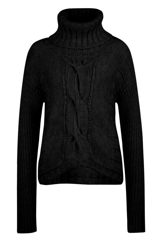 Chunky Cabled Turtleneck